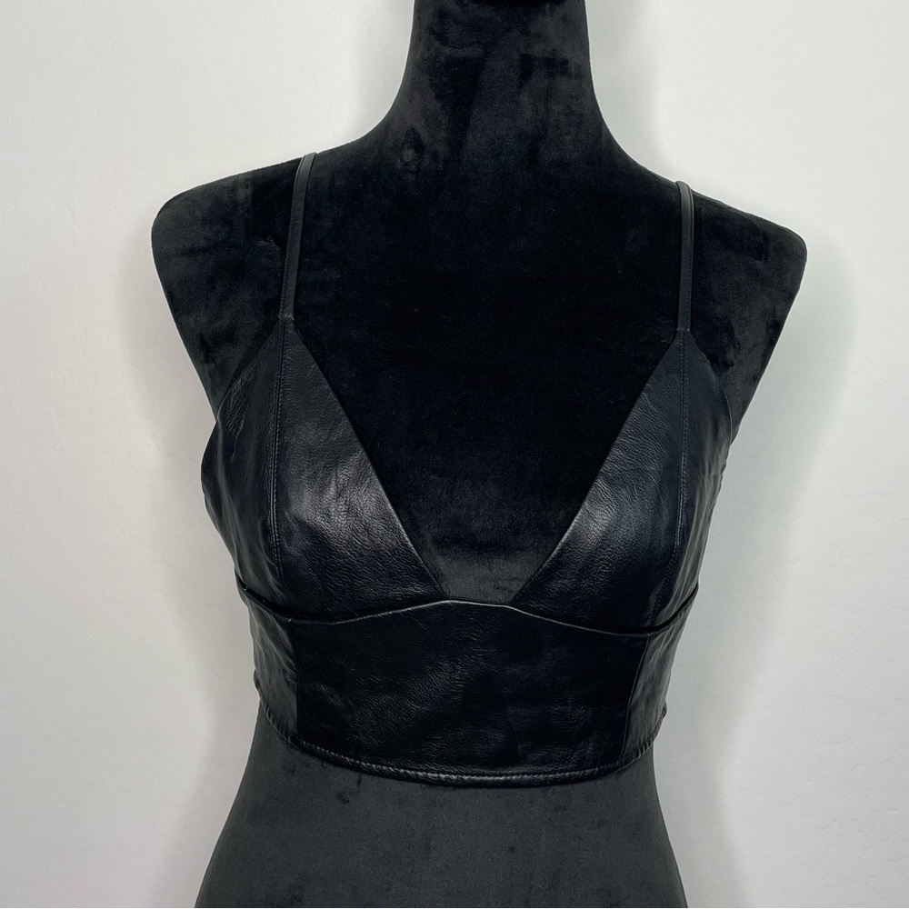 Forever 21 faux leather bralette